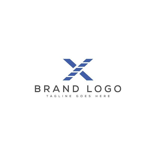 Design del modello vettoriale della lettera X per il logo del marchio