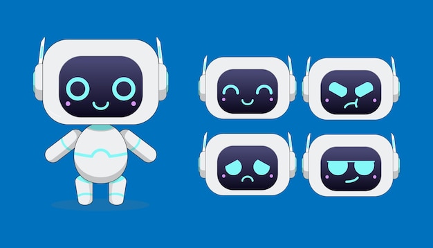 design del personaggio del robot android vecrot