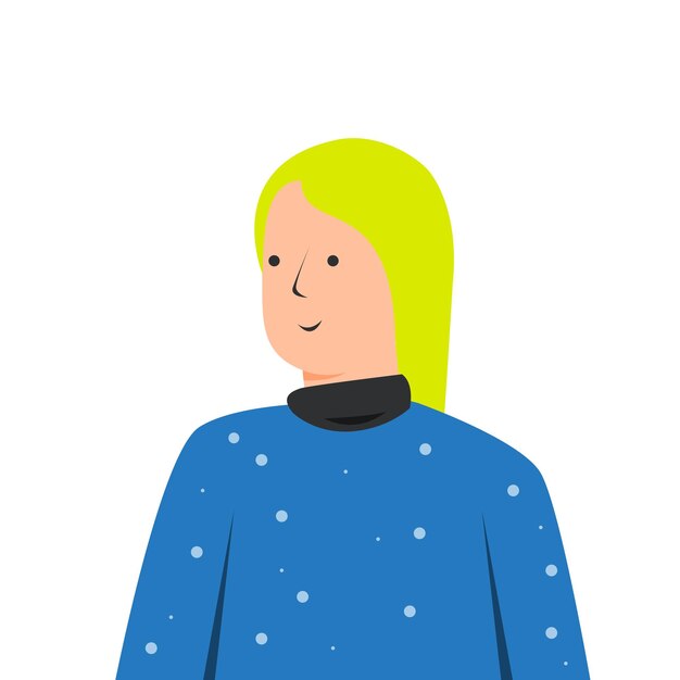 Design del personaggio piatto sorridente