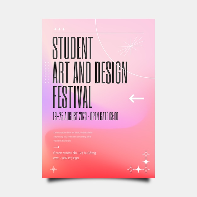 Design del poster alla moda sfumato