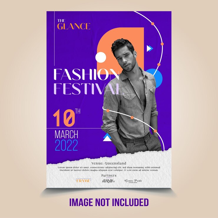 Design del poster del festival della moda