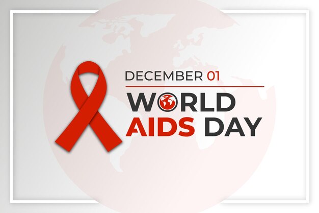 Design del poster della Giornata mondiale dell'AIDS per i post sui social media
