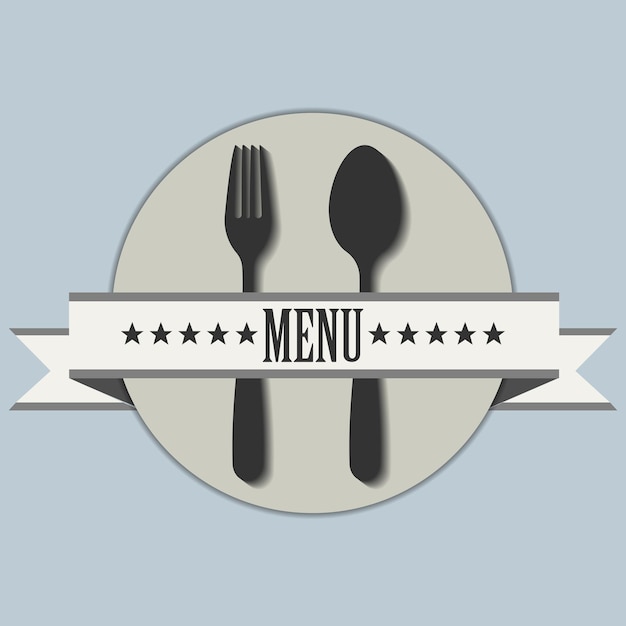 design del ristorante isolato su sfondo Illustrazione vettoriale Eps 10