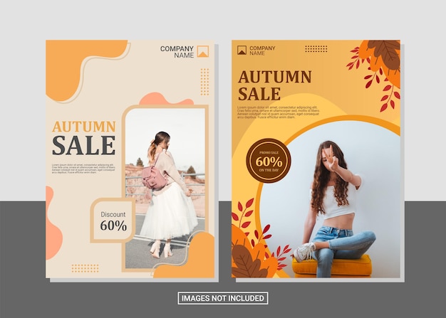 Design del volantino di moda con modello di foto