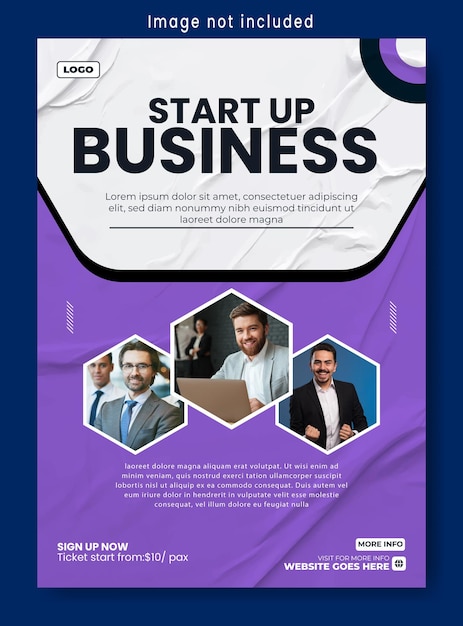 Design del volantino Meet Up Business