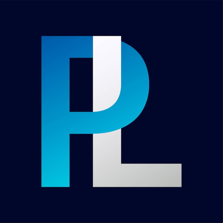 Vettore design dell'illustrazione del modello del logo della lettera pl