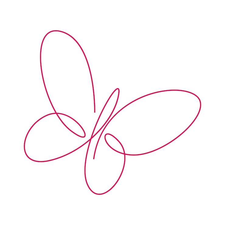 Vettore design dell'immagine della linea di farfalle