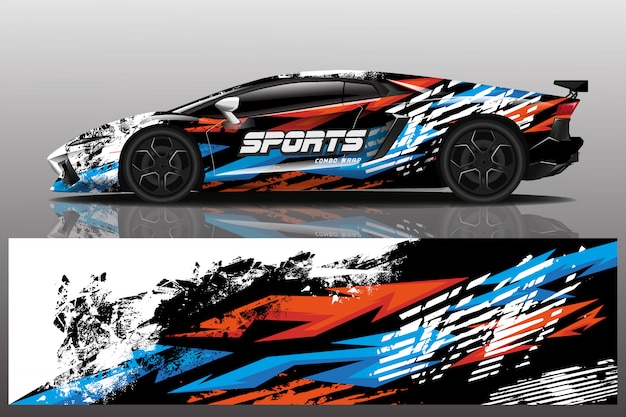 design dell'involucro adesivo per auto sportive