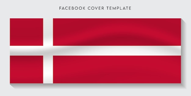 Design della bandiera dei social media della bandiera della Danimarca