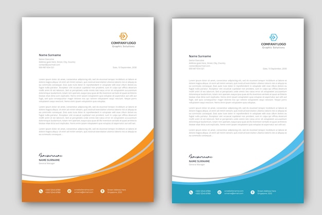 Design della carta intestata professionale, moderno, elegante e rinfrescante.