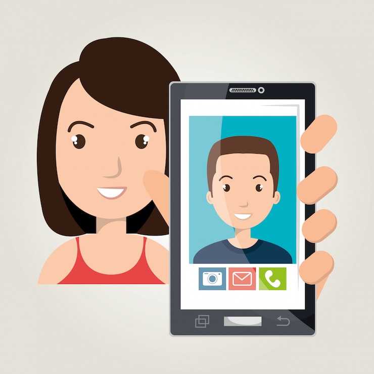 Vettore design della chat mobile