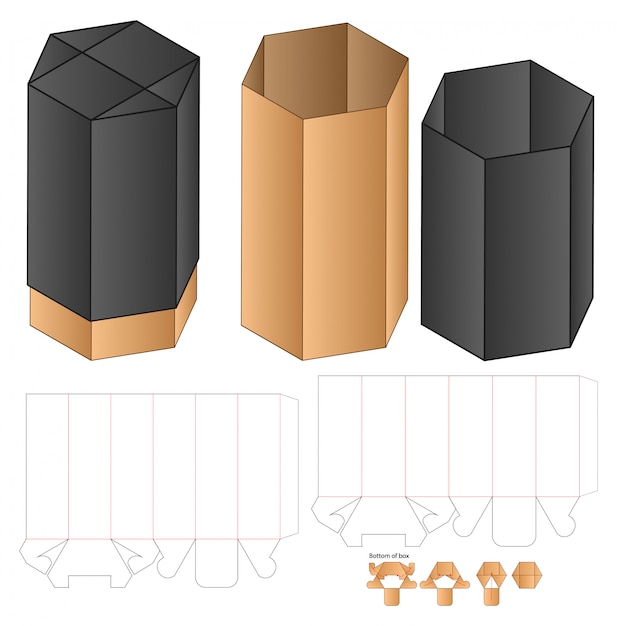 Design della confezione fustellato. Mock-up 3d