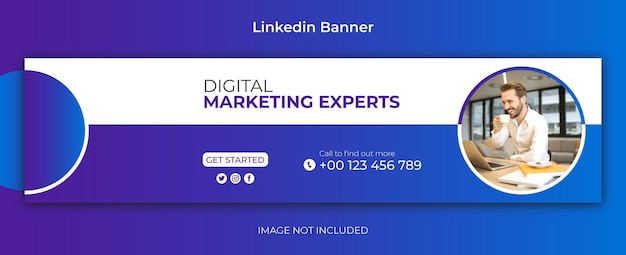 Design della copertina di un esperto di marketing digitale per LinkedIn