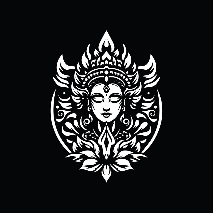 Vettore design della dea indù devi sri