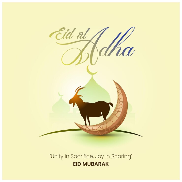 Vettore design della festa islamica di eid al adha eid mubarak vettore