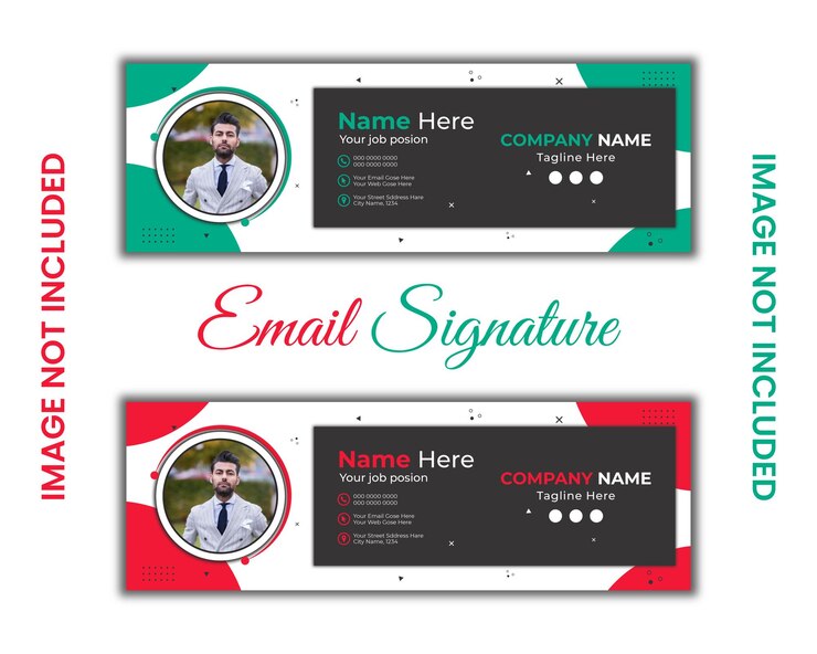 Design della firma e-mail e modello di banner professionale per Facebook