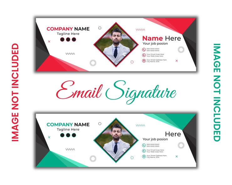 Design della firma e-mail e modello di banner professionale per Facebook