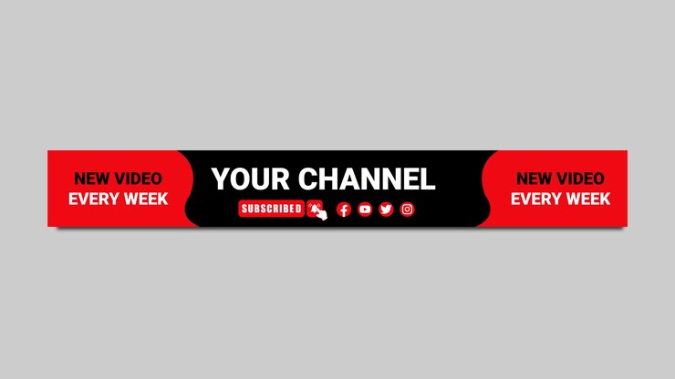 Vettore design della foto di copertina del banner di youtube