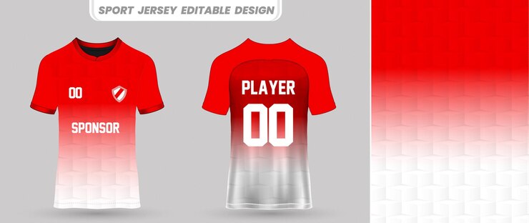 Design della maglia sportiva di alta qualità con lati anteriore e posteriore per la sublimazione