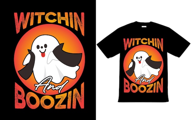 Design della maglietta Boo per il giorno di Halloween
