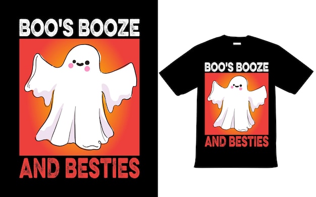 Design della maglietta Boo per il giorno di Halloween
