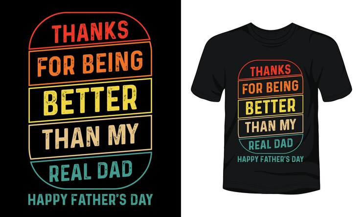 Design della maglietta con citazione per la festa del papà