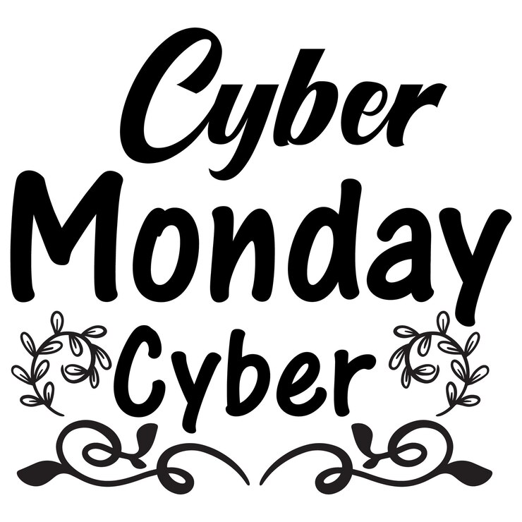 Vettore design della maglietta del cyber monday