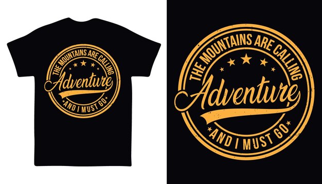Design della maglietta dell'avventura