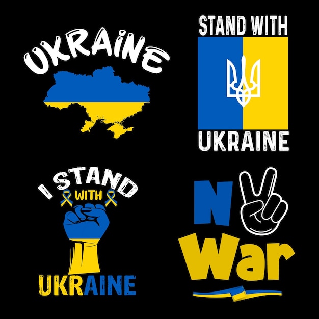 Design della maglietta della bandiera dell'Ucraina