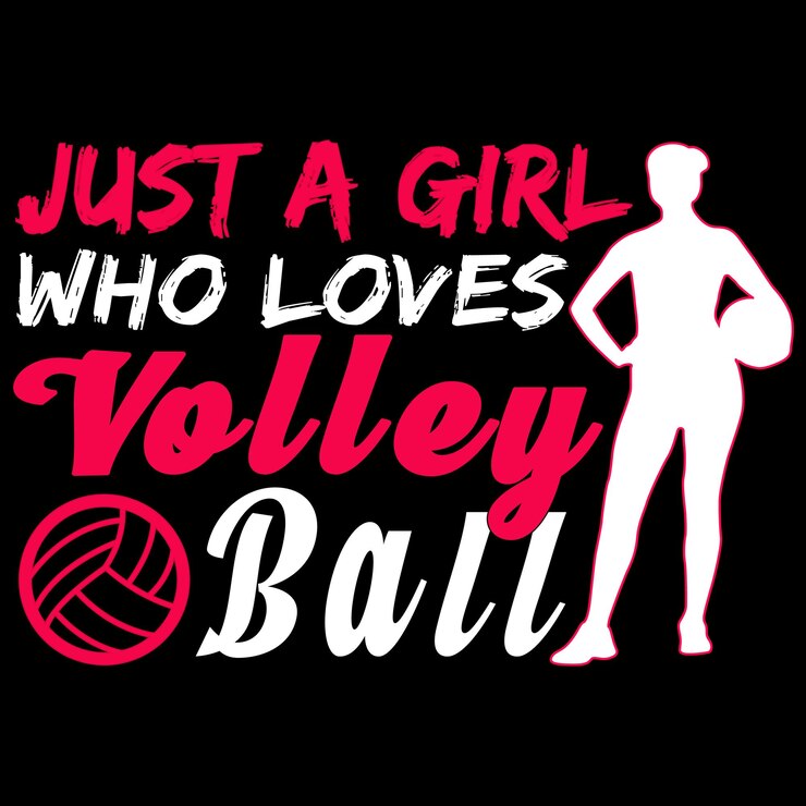 Vettore design della maglietta tipografica di pallavolo