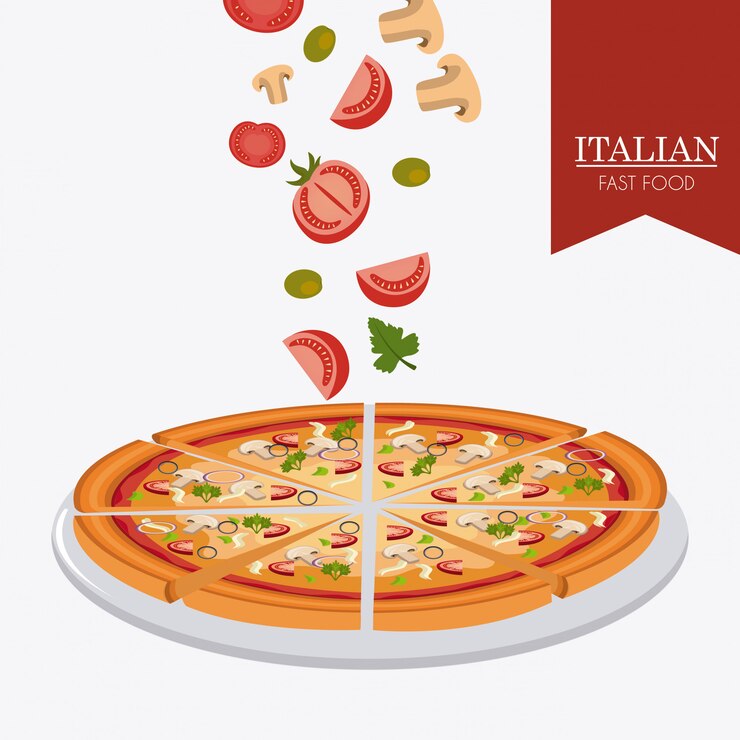 Vettore design della pizza