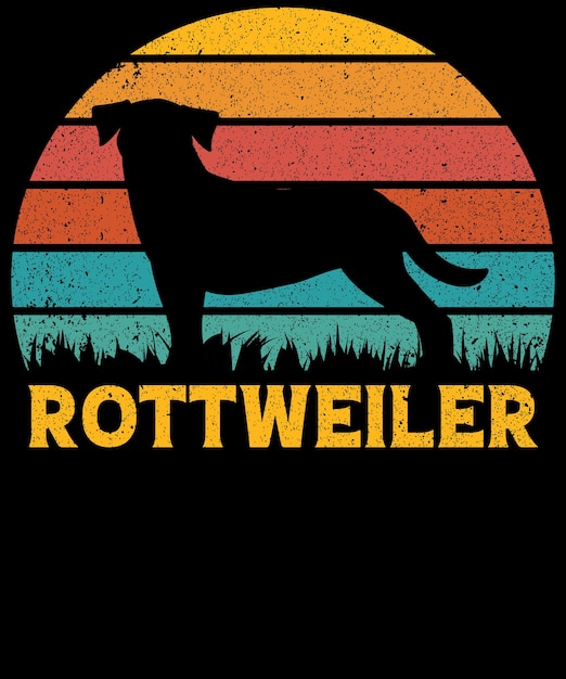 Design delle magliette degli amanti dei cani Rottweiler 2