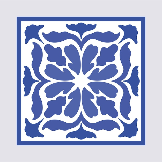 Design delle piastrelle del Marocco vintage blu