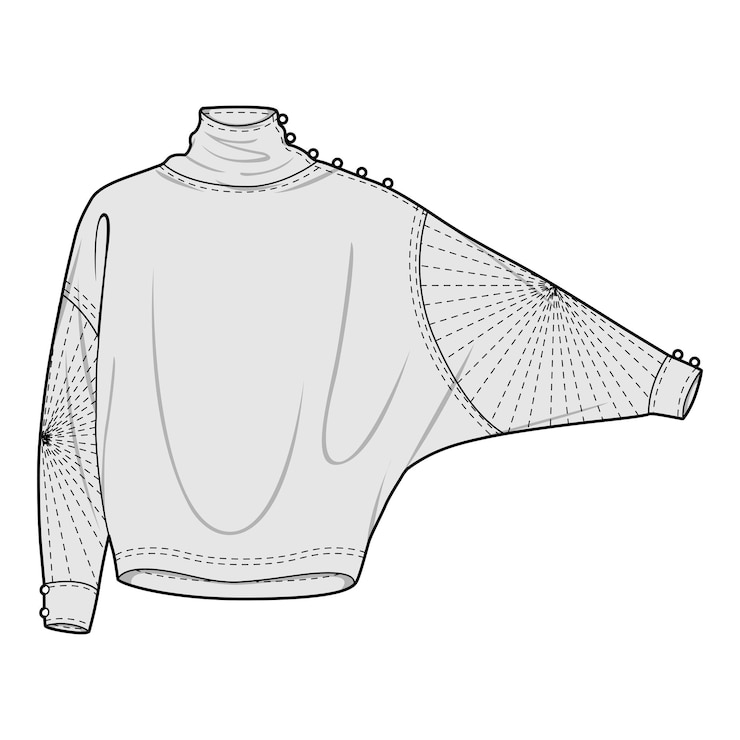 Vettore design di abbigliamento di moda disegno d'illustrazione di schizzi piatti