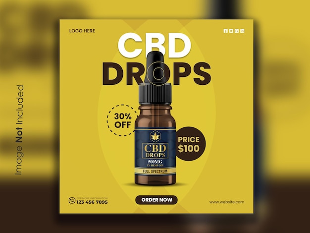 Design di banner instagram di prodotti CBD