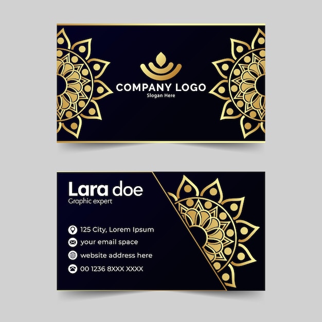Design di biglietto da visita di lusso con il logo per il logo dell'azienda