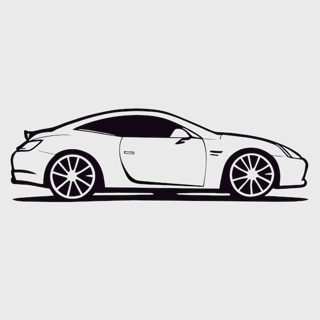 Design di decalcomanie per auto e vari design di adesivi per auto su sfondo bianco