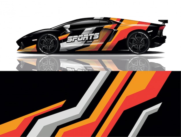 Design di decalcomanie per avvolgimento di auto sportive