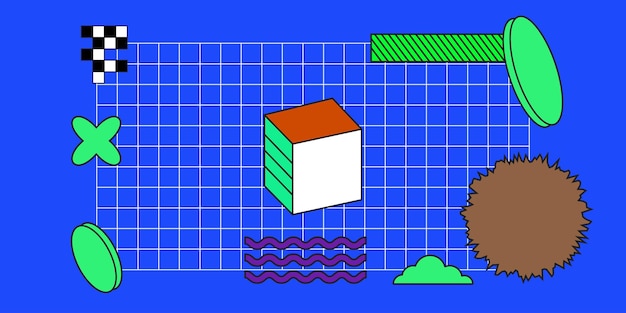Design di elementi retrò per designer creativi