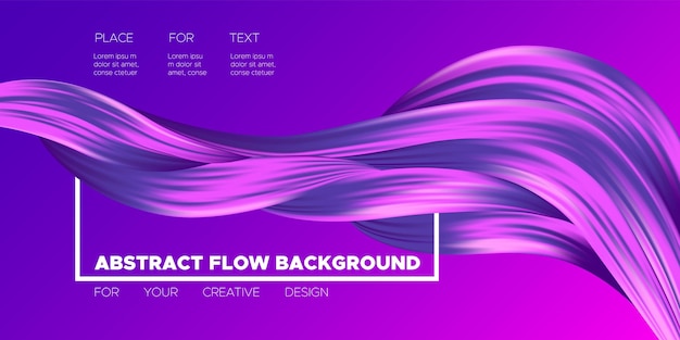 Design di forme liquide con onde 3d a gradiente astratto