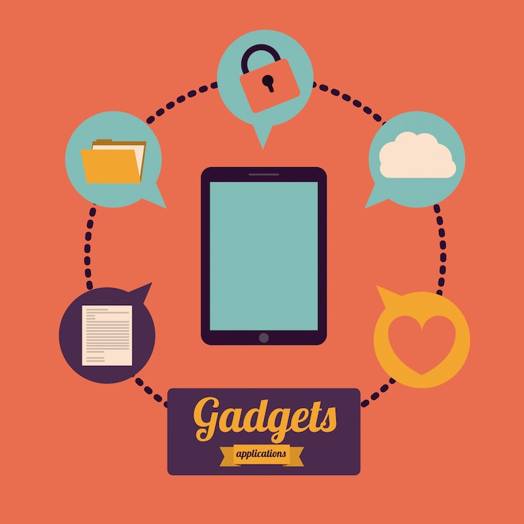 Vettore design di gadget