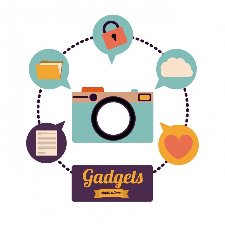 Vettore design di gadget