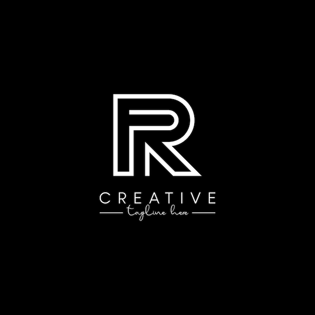Design di logo aziendale elegante e creativo basato sull'iniziale della lettera R