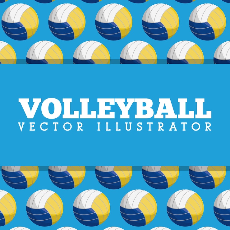 Vettore design di pallavolo con icona di palle