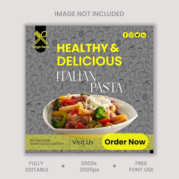 design di post di pasta italain
