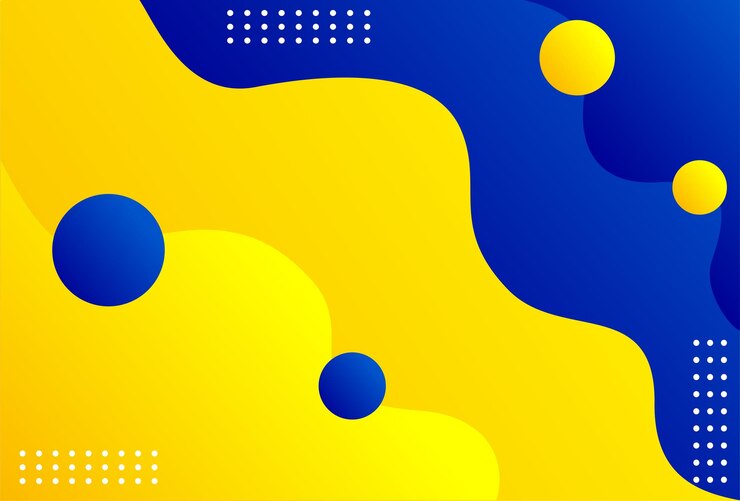 Vettore design di sfondo in stile astratto nei colori giallo e blu per sfondi banner e modelli di copertina