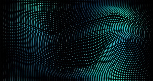 Design di sfondo in stile tecnologia moderna con onda di particelle blu