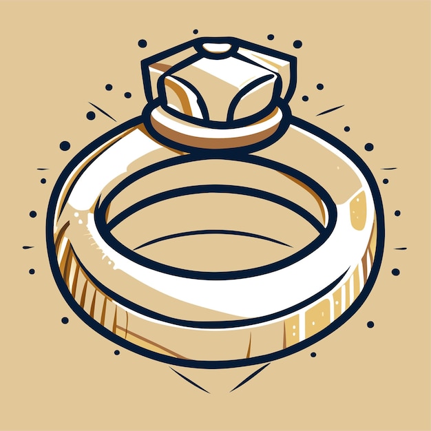 Design doodle dell'anello nuziale o illurstation dell'anello nuziale