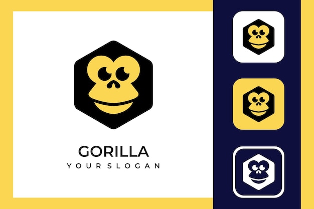 design e icone del logo gorilla