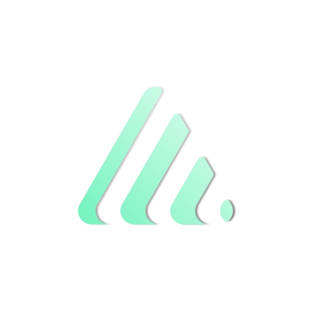 Design e illustrazione del logo a forma di triangolo aziendale